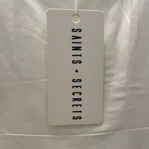 Saints + Secrets white mini dress size small